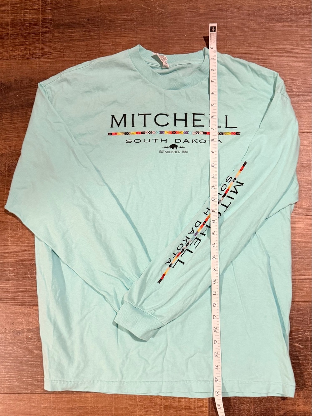 AAA Alstyle Mitchell South Dakota Long Sleeve Shirt XL Mint Green Graphic#Unisex